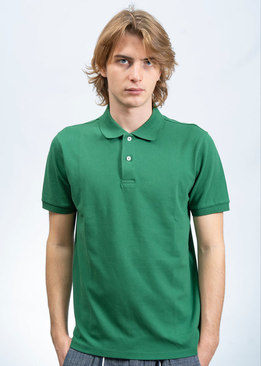 Polo Classica in Piquet Verde Smeraldo