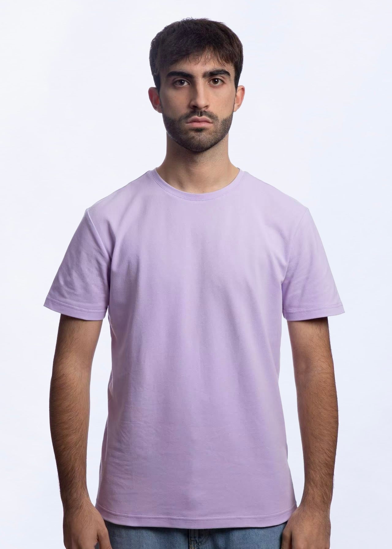 T-shirt manica corta in Piquet Lilla