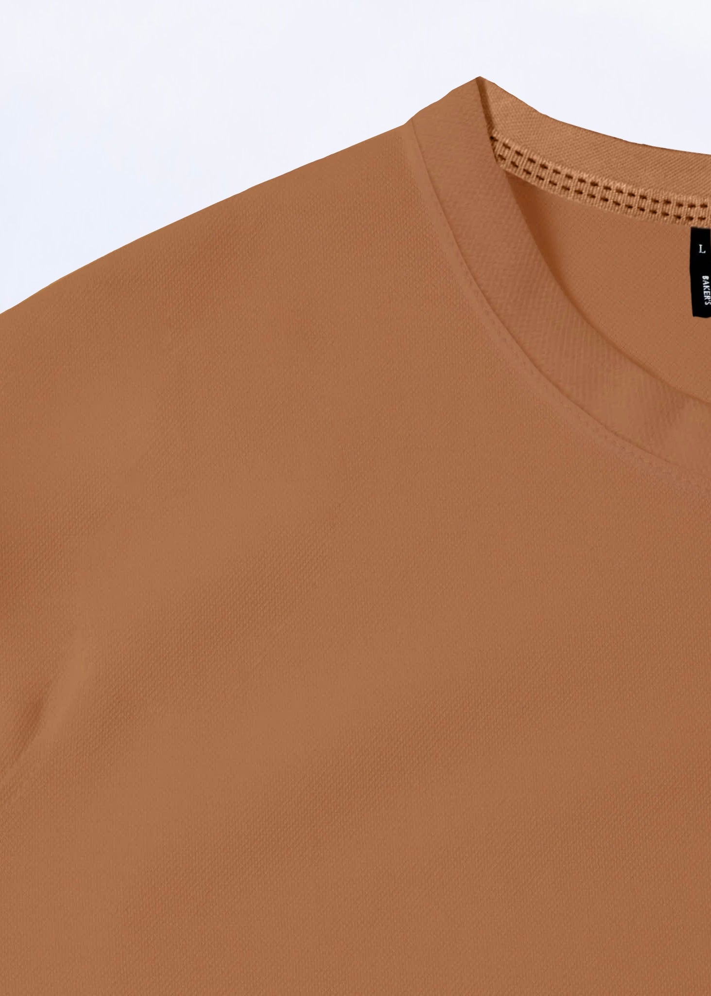T-shirt manica corta in Piquet Tabacco
