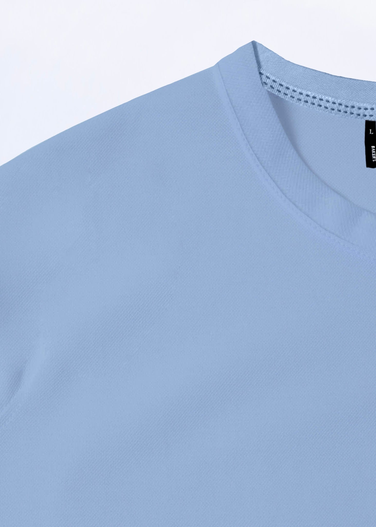 T-shirt manica corta in Piquet Celeste