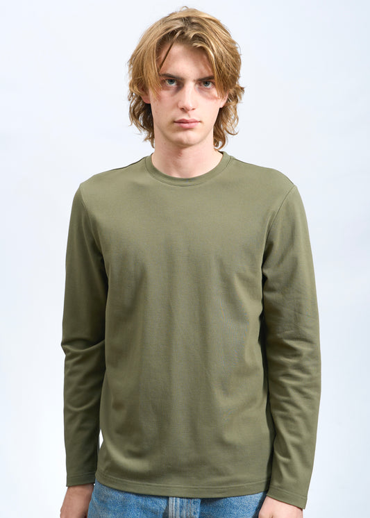 Maglietta cotone Piquet Verde Militare