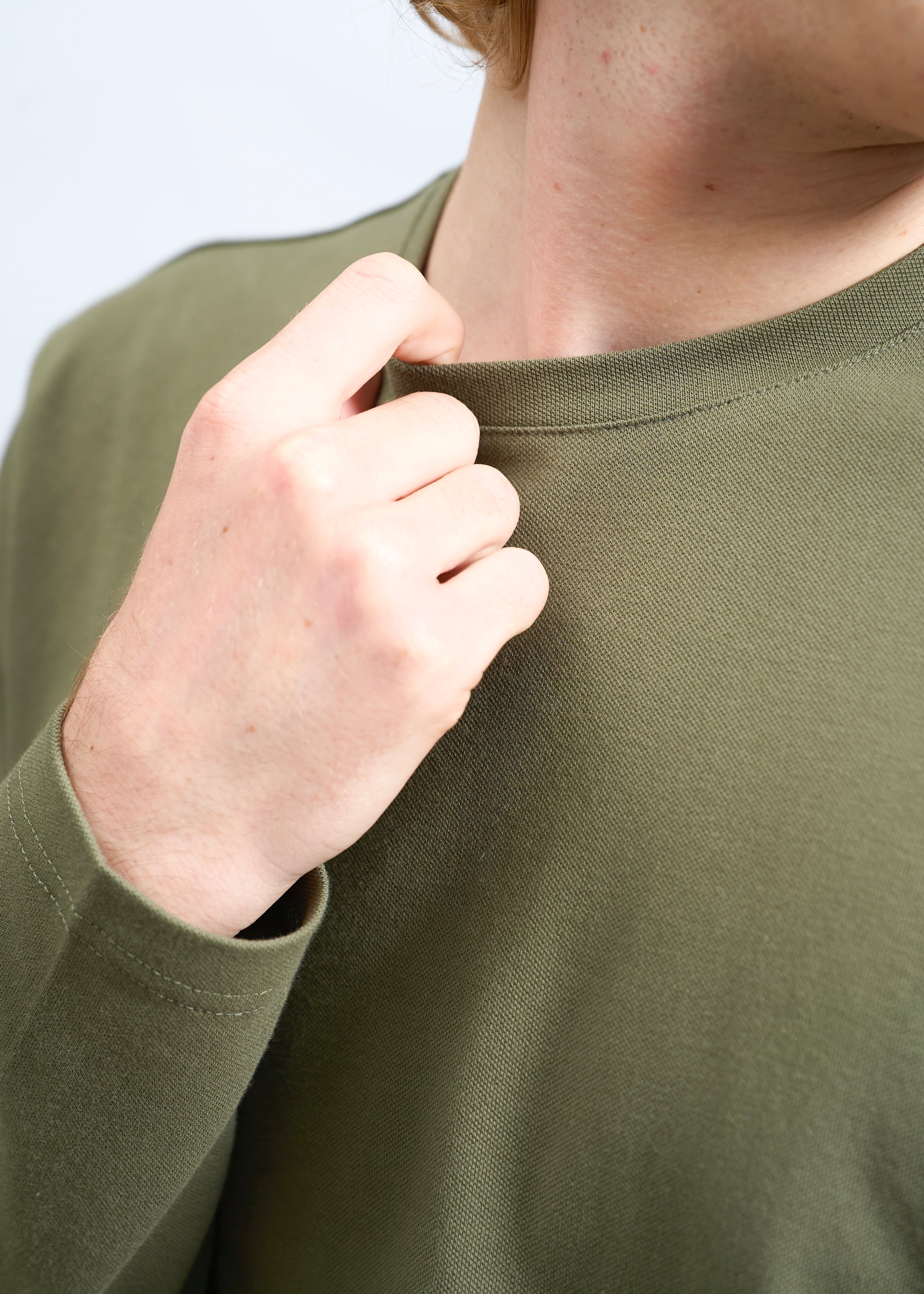 Maglietta cotone Piquet Verde Militare