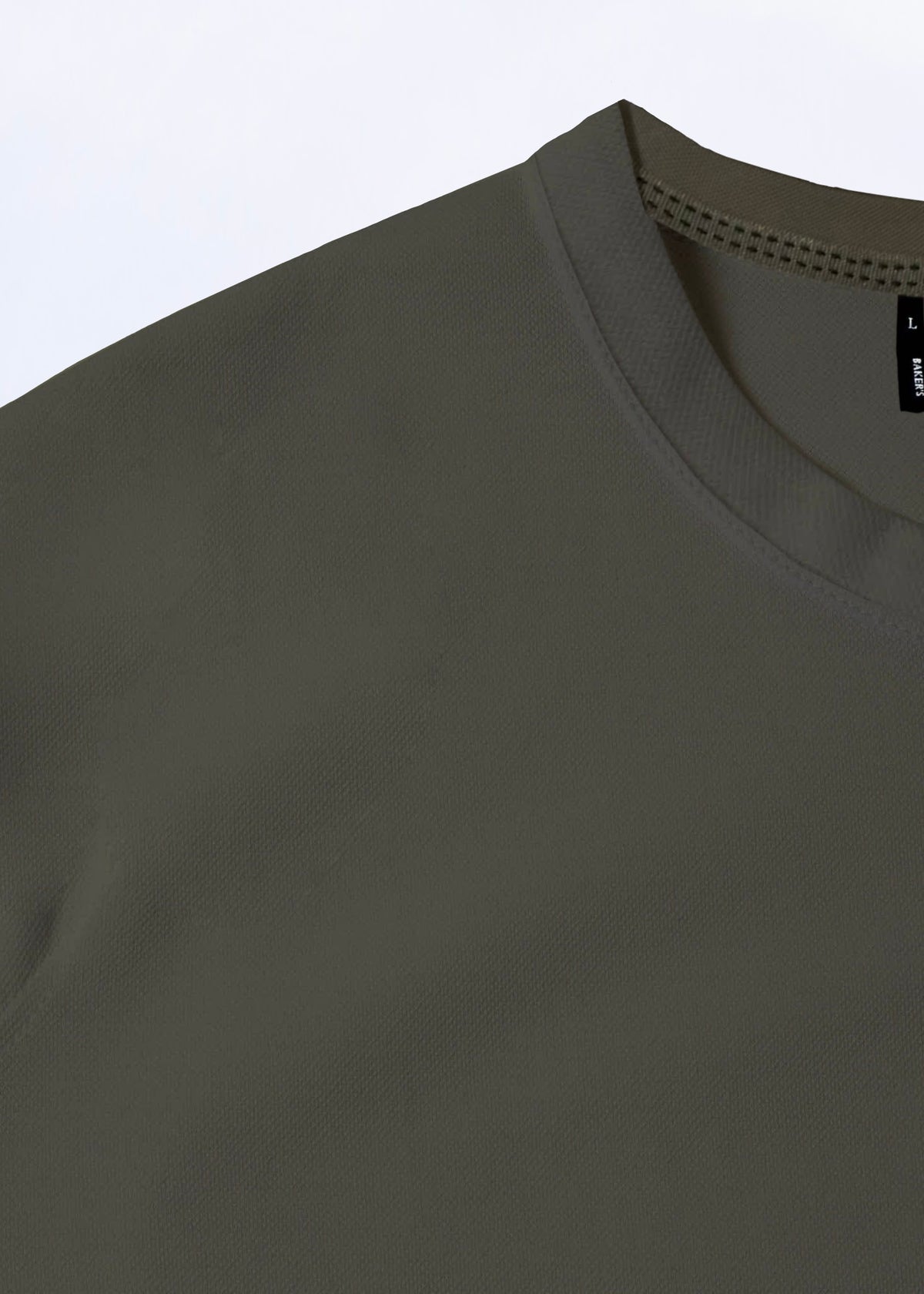 T-shirt manica corta in Piquet Verde Militare
