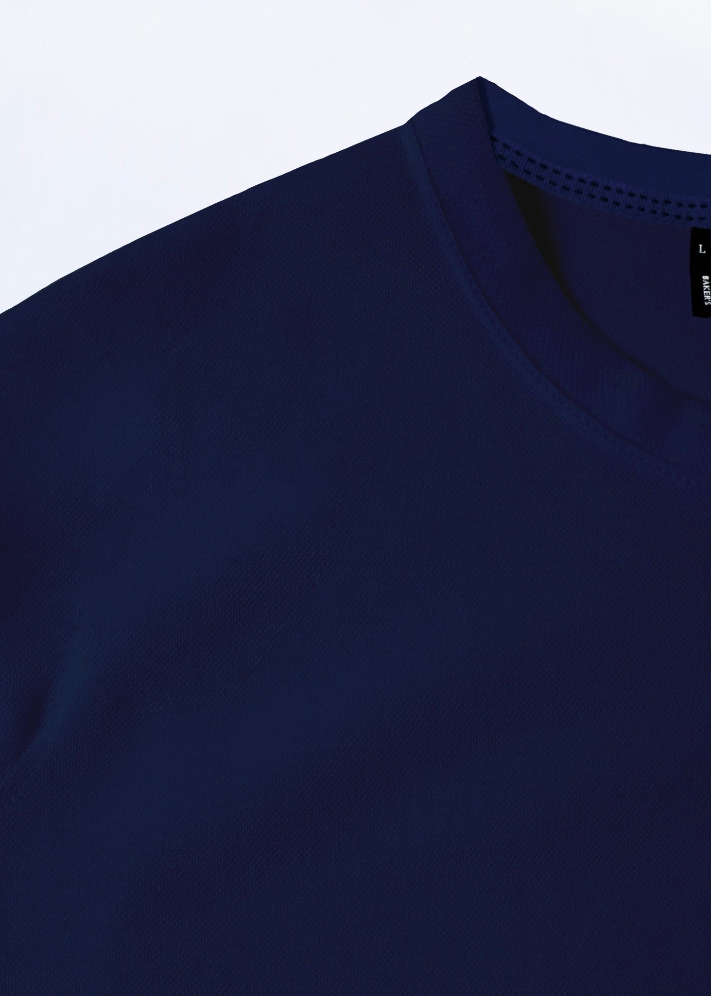T-shirt manica corta in Piquet Blu Navy