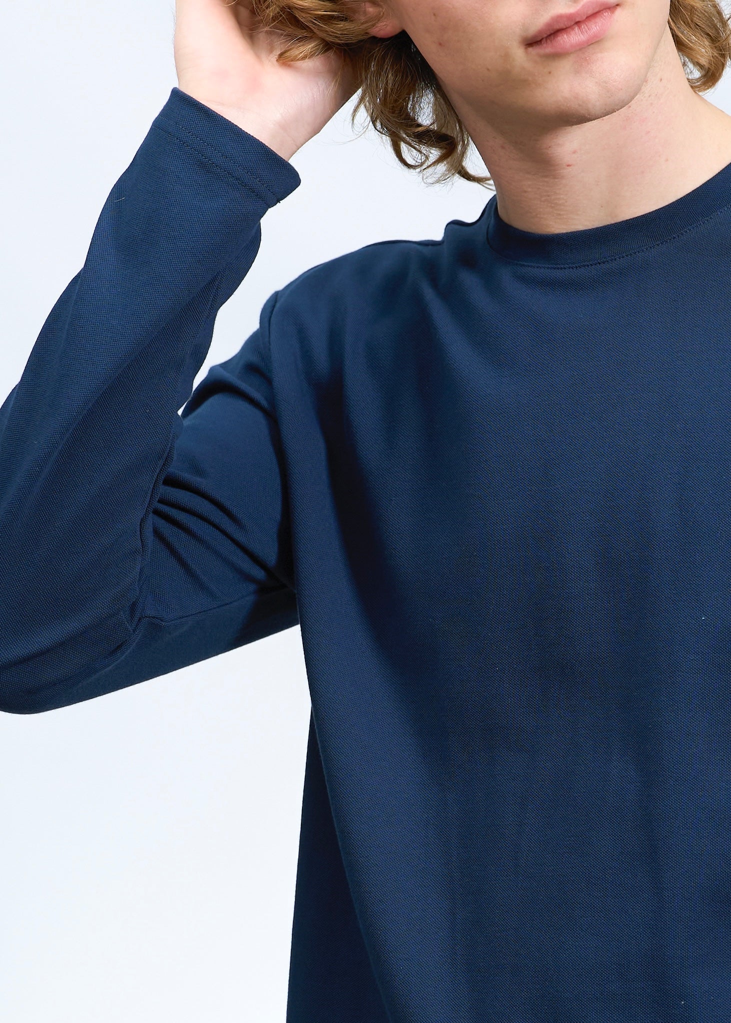 Maglietta cotone Piquet Navy
