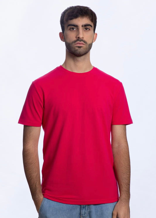 T-shirt manica corta in Piquet Fucsia
