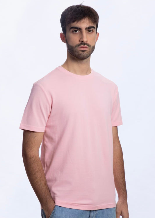 T-shirt manica corta in Piquet Rosa