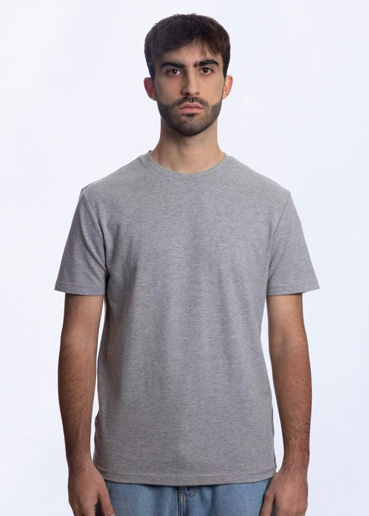 T-shirt manica corta in Piquet Grigio