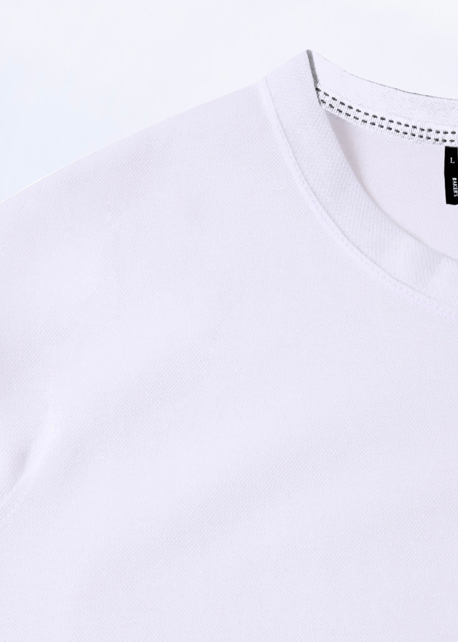 T-shirt manica corta in Piquet Bianco