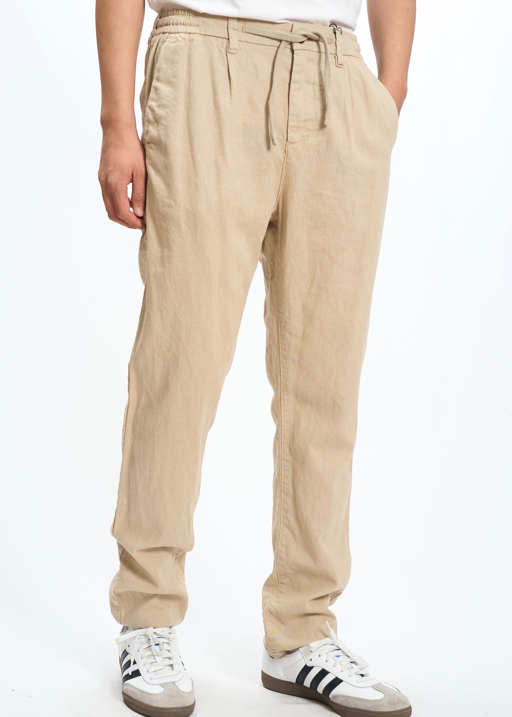 Pantaloni in lino Beige