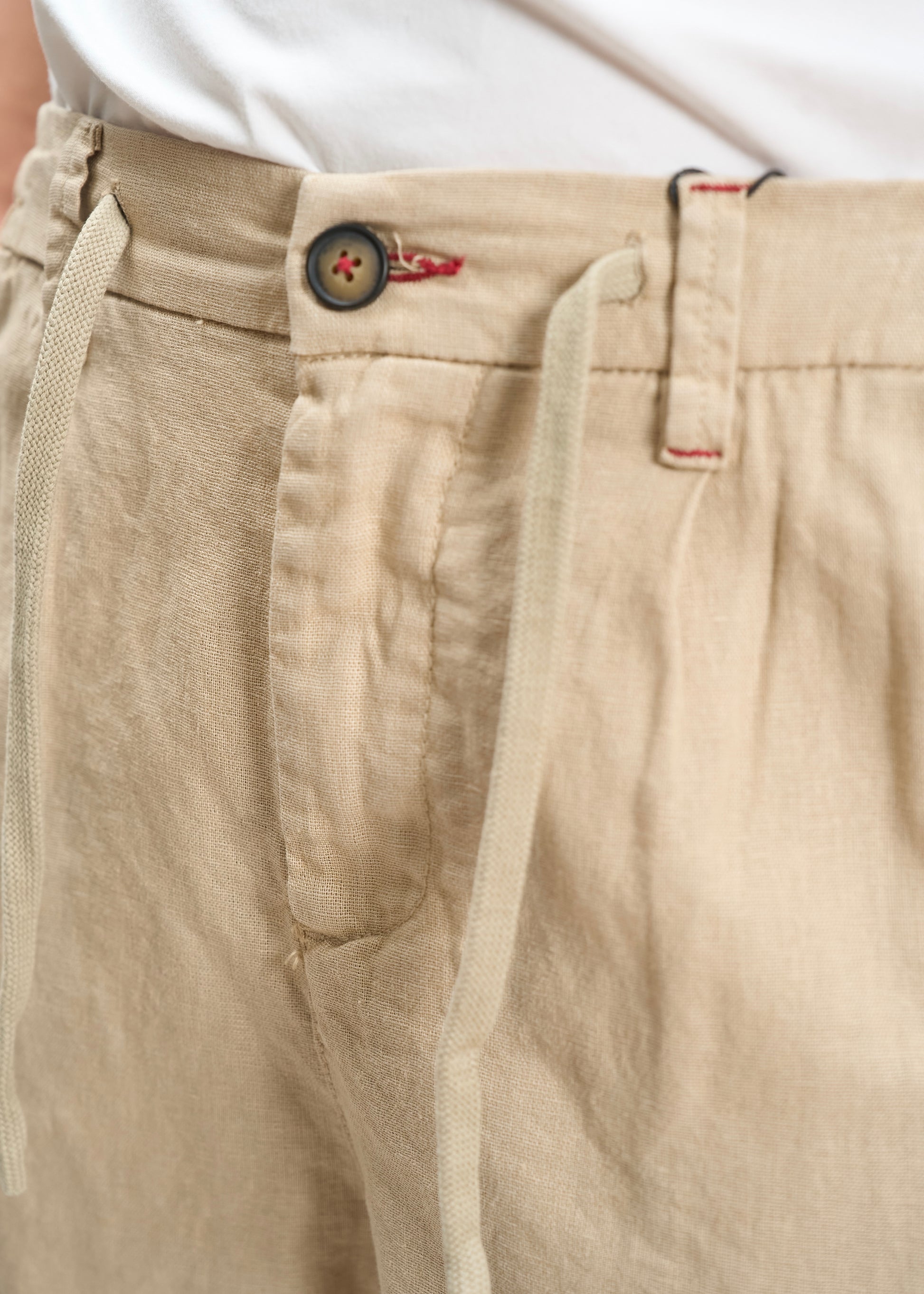 Pantaloni in lino Beige
