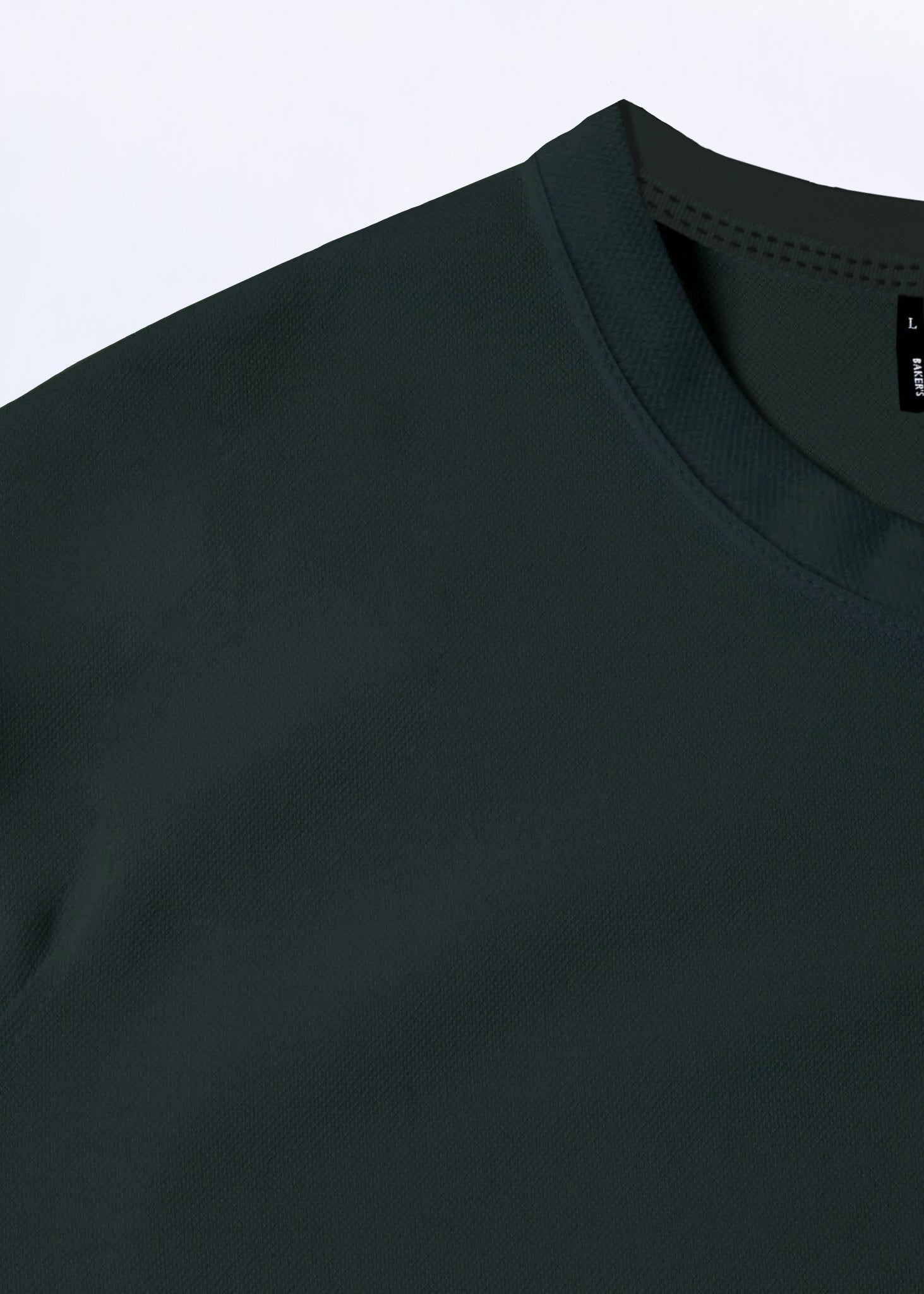 T-shirt manica corta in Piquet Verde Scuro
