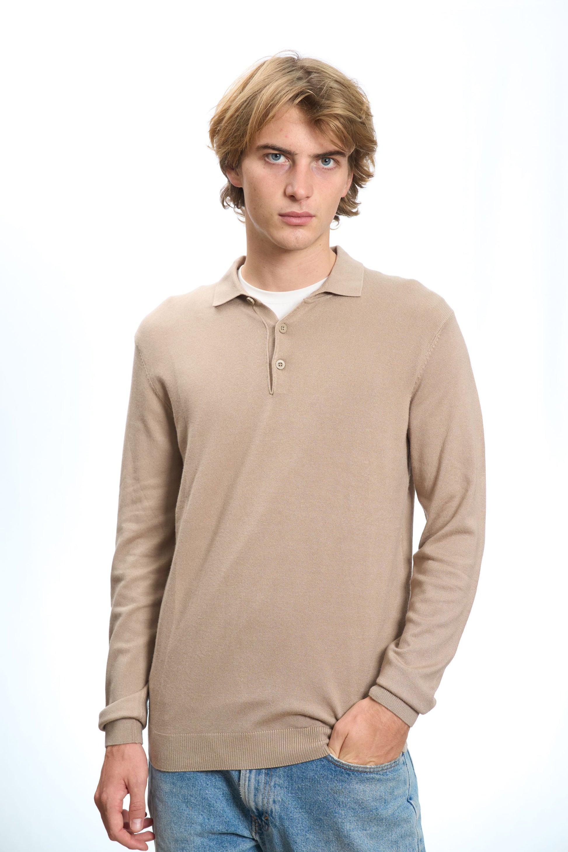 MAGLIA A POLO BEIGE