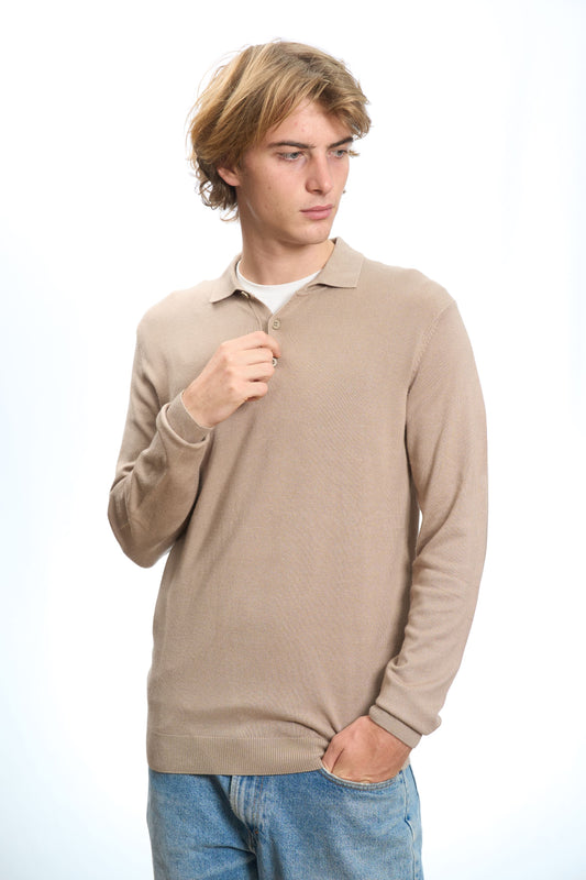 MAGLIA A POLO BEIGE