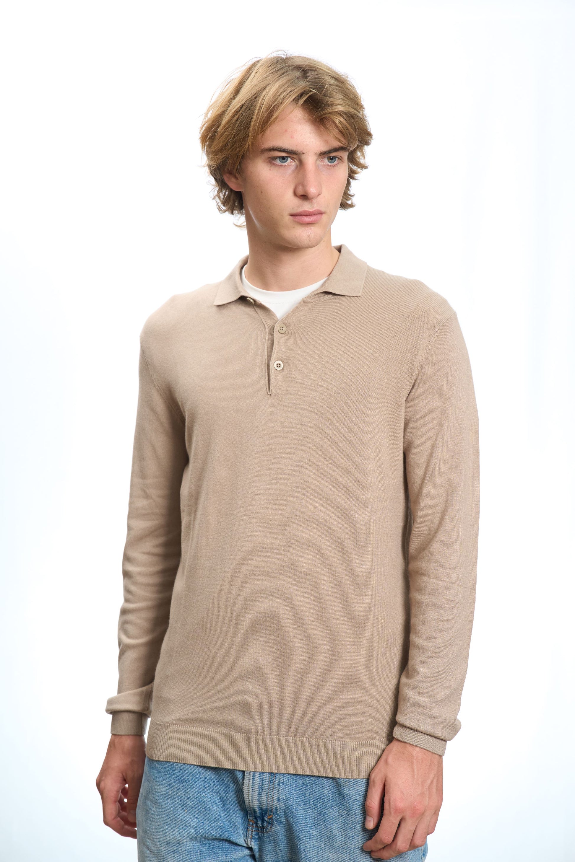 MAGLIA A POLO BEIGE