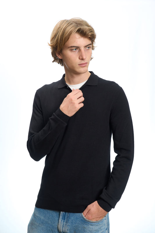 MAGLIA A POLO NERO