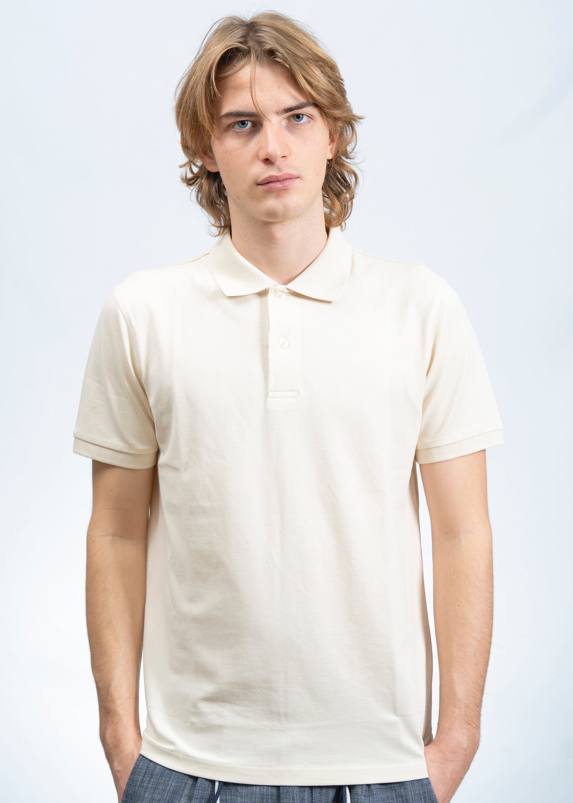 Polo Classica in Piquet Crema