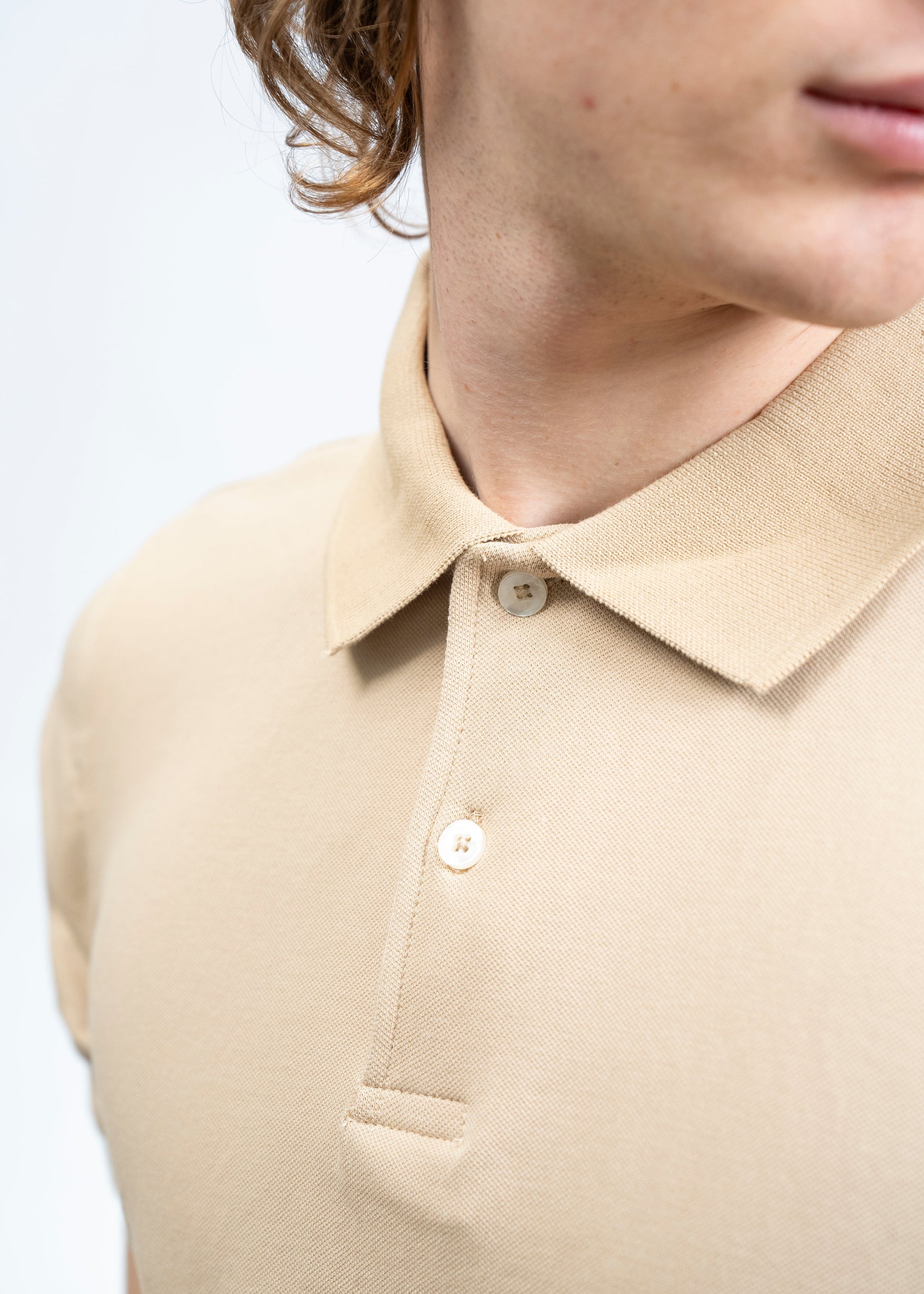 Polo Classica in Piquet Beige