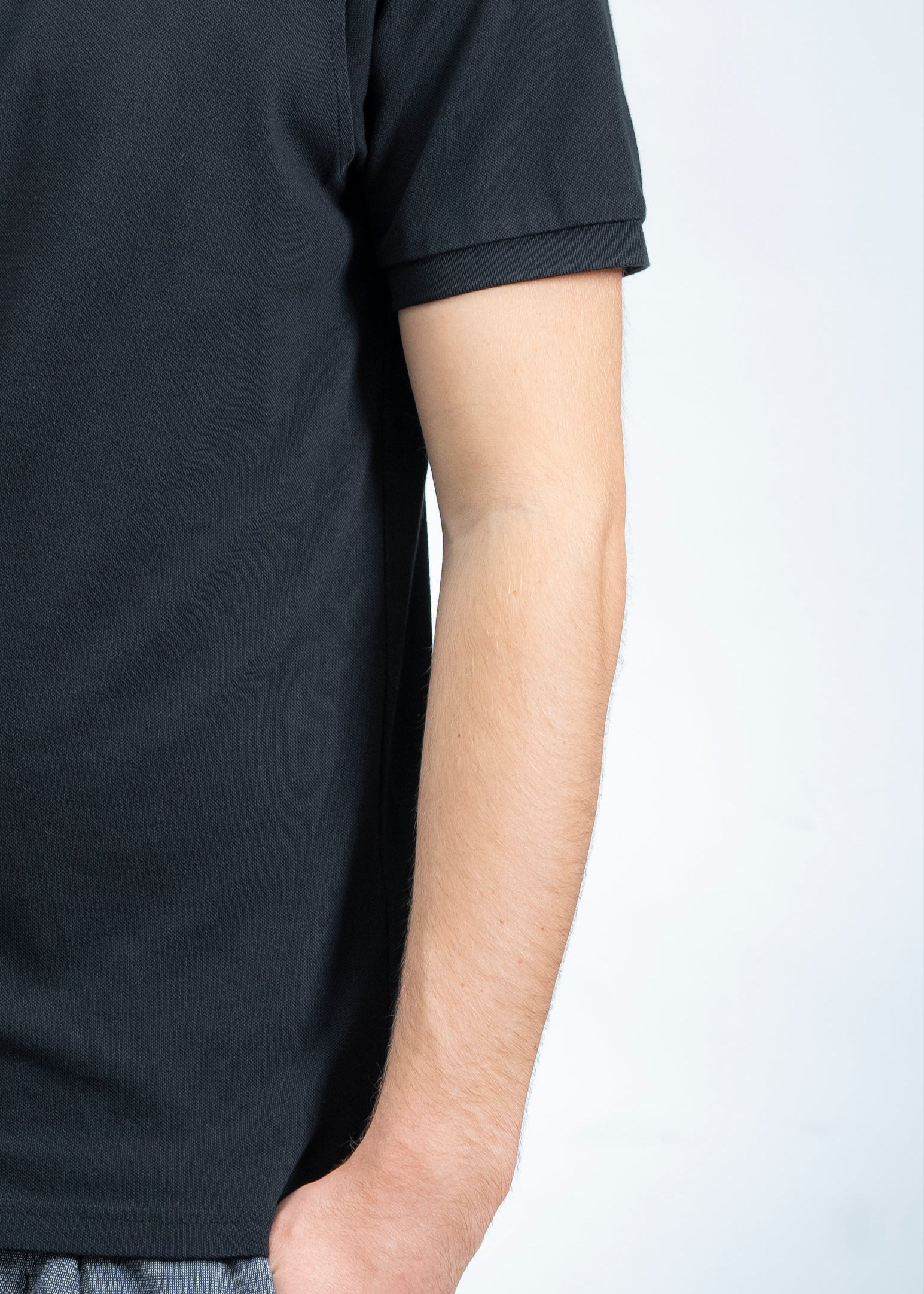 Polo Classica in Piquet Nero