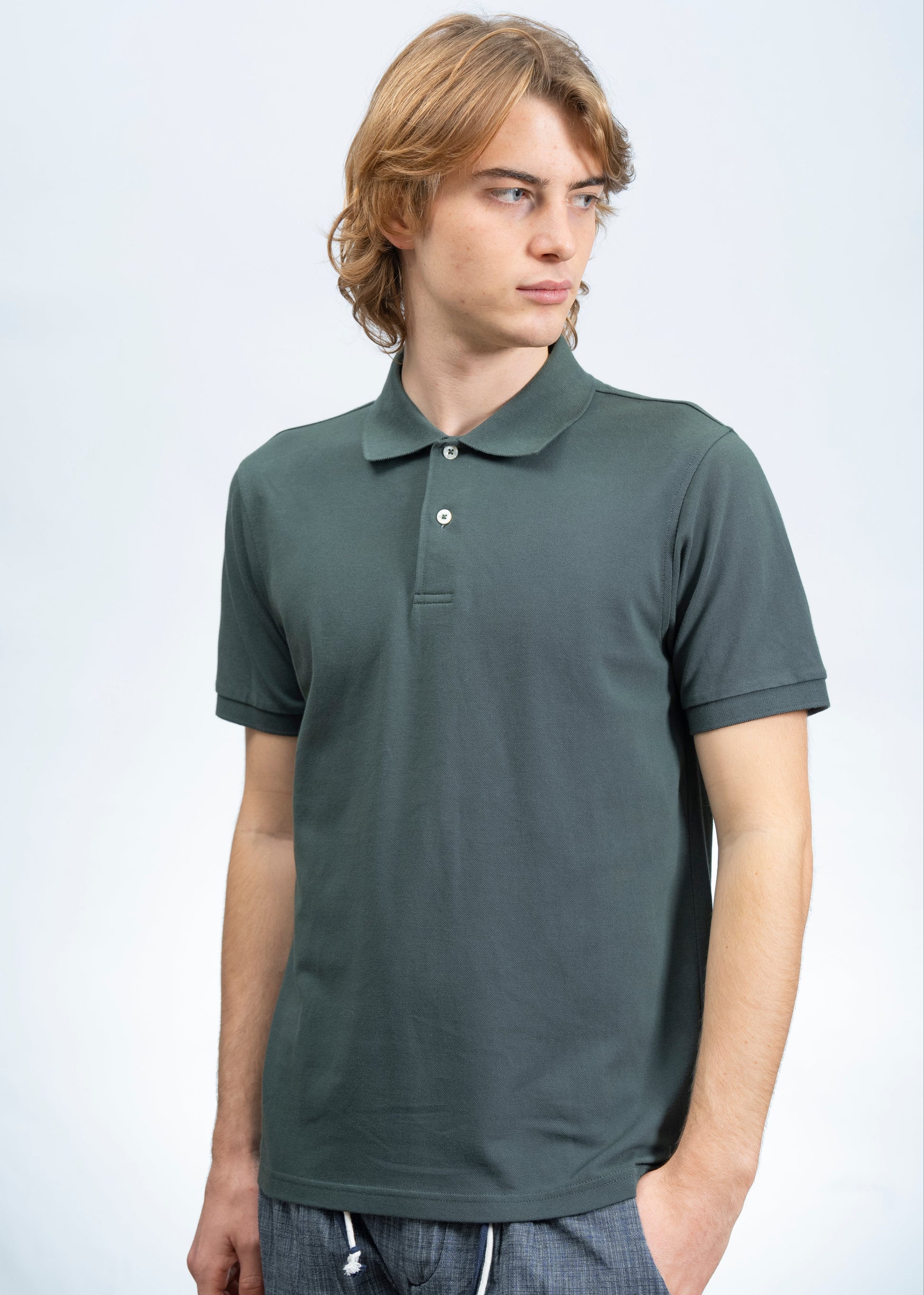 Polo Classica in Piquet Verde