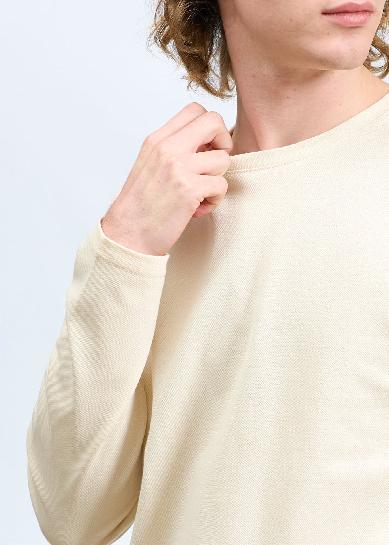 Maglietta cotone Piquet Crema