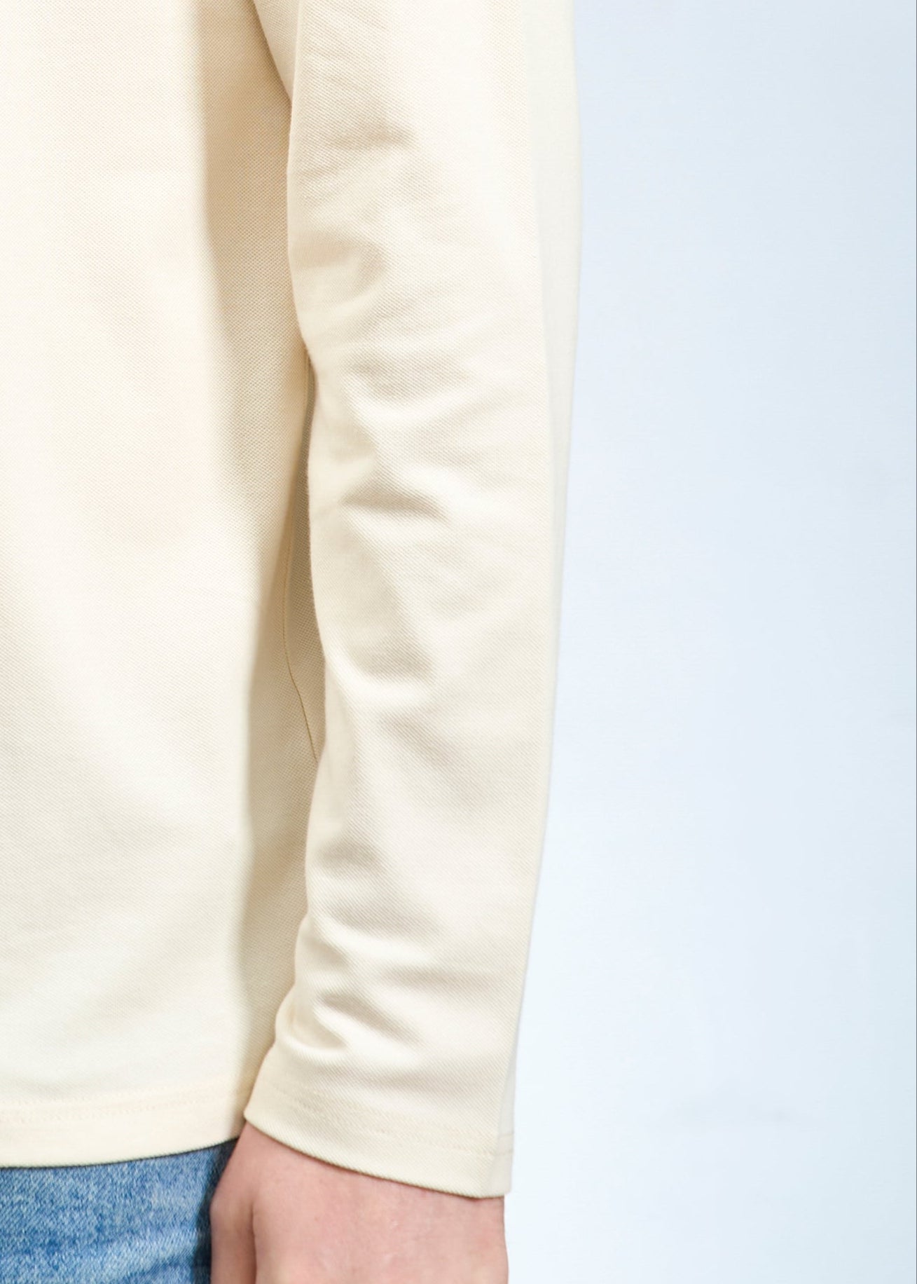 Maglietta cotone Piquet Crema