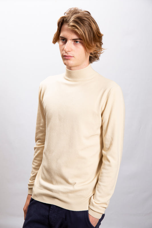 MAGLIA LUPETTO MISTO VISCOSA BEIGE