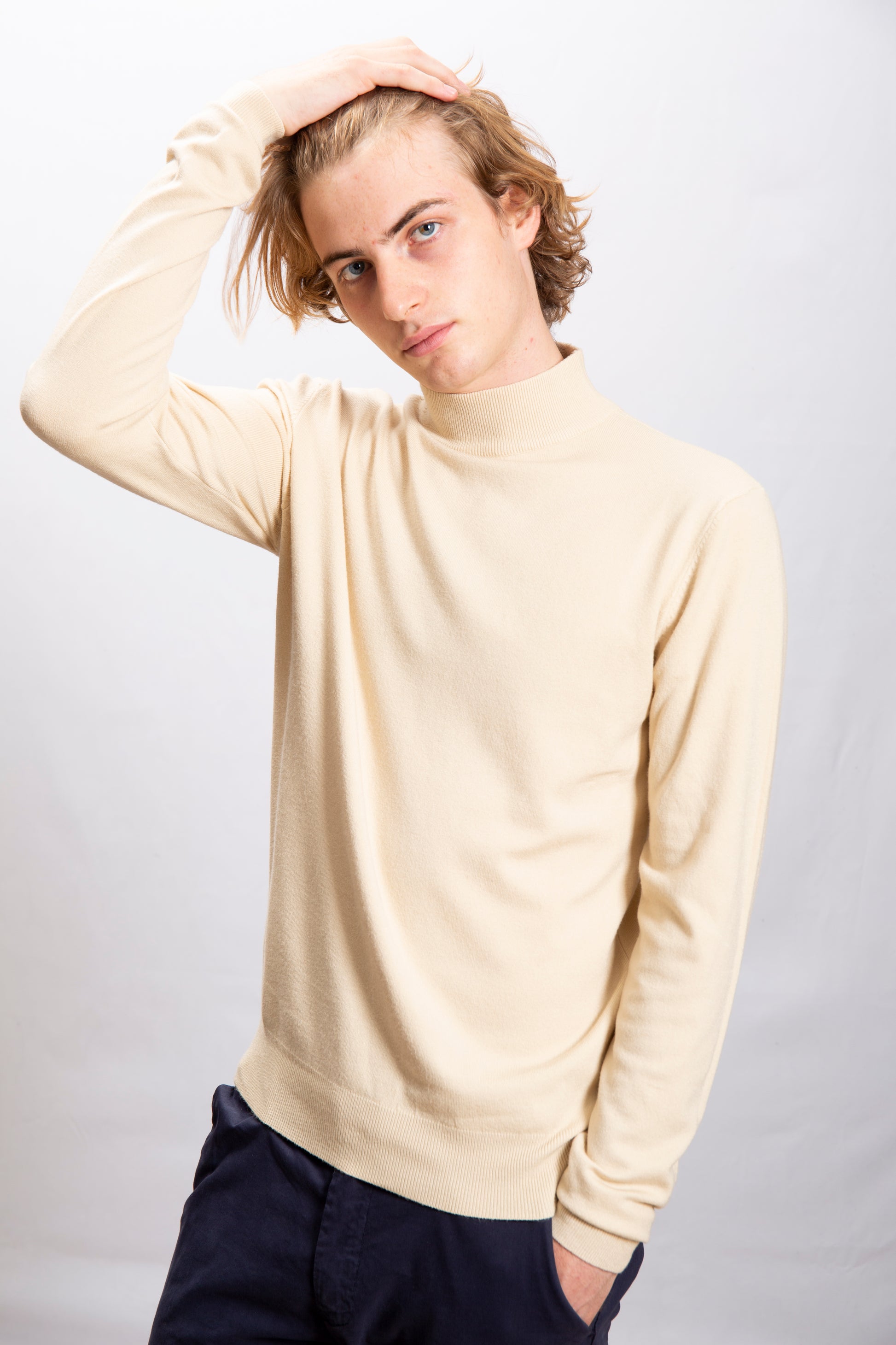 MAGLIA LUPETTO MISTO VISCOSA BEIGE