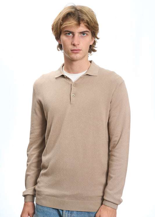 Polo in maglia Beige