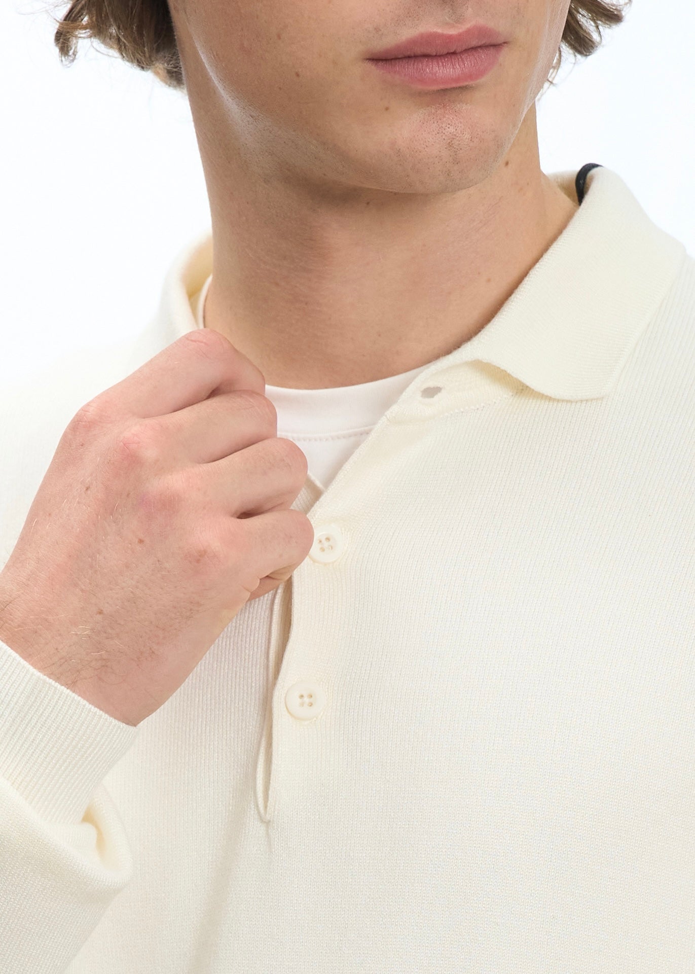 Polo in maglia Bianco