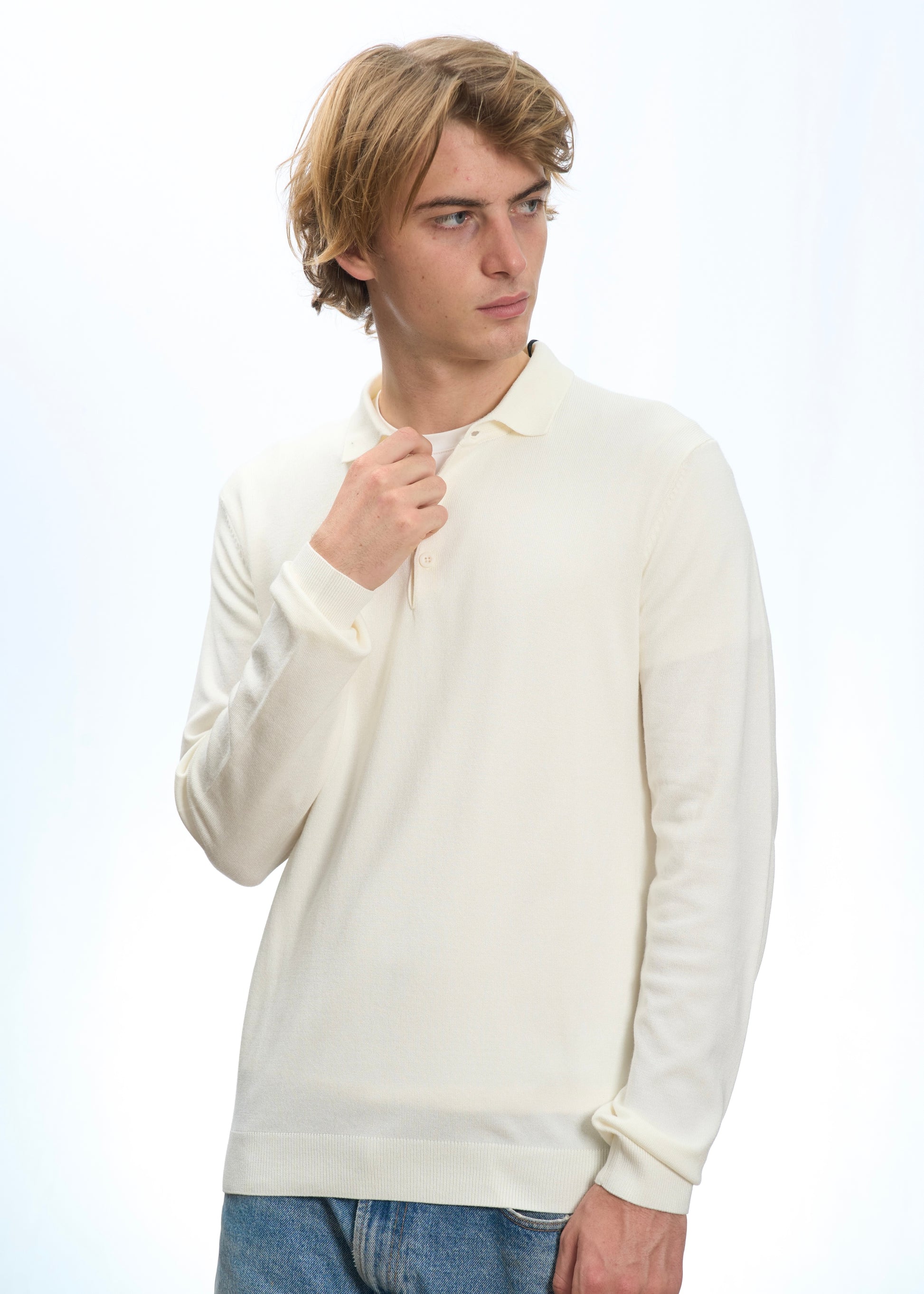 Polo in maglia Bianco