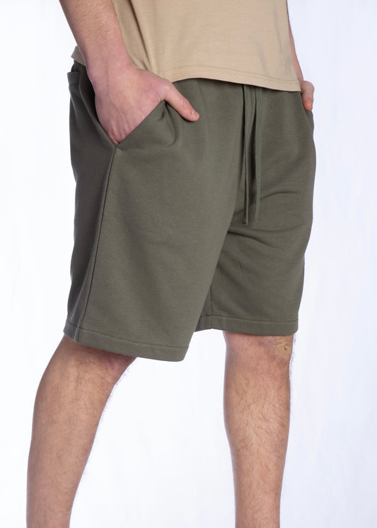 Pantaloncini felpati Verde Militare