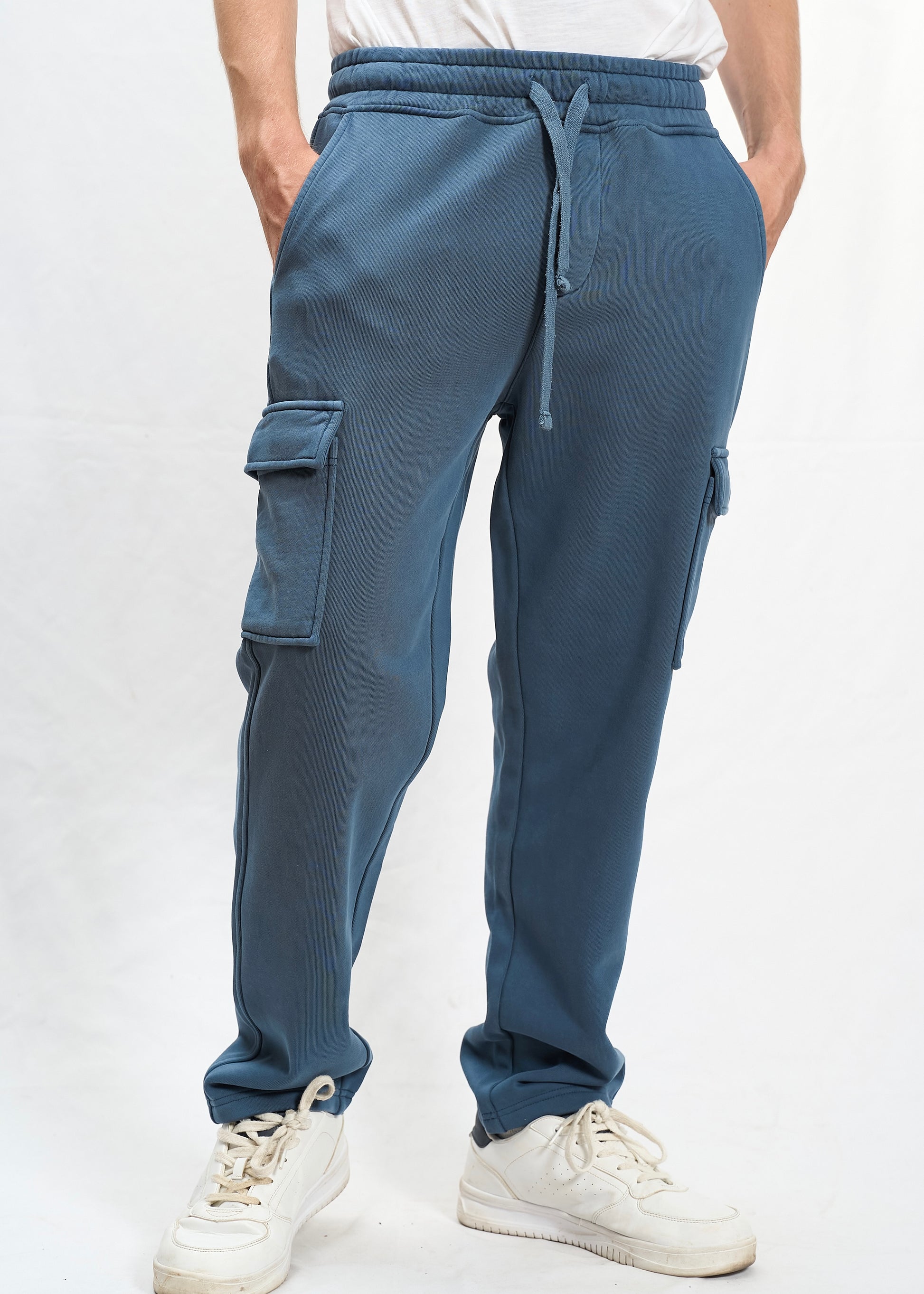 Joggers cargo stonewashed Denim