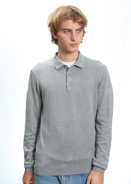 Polo in maglia Grigio