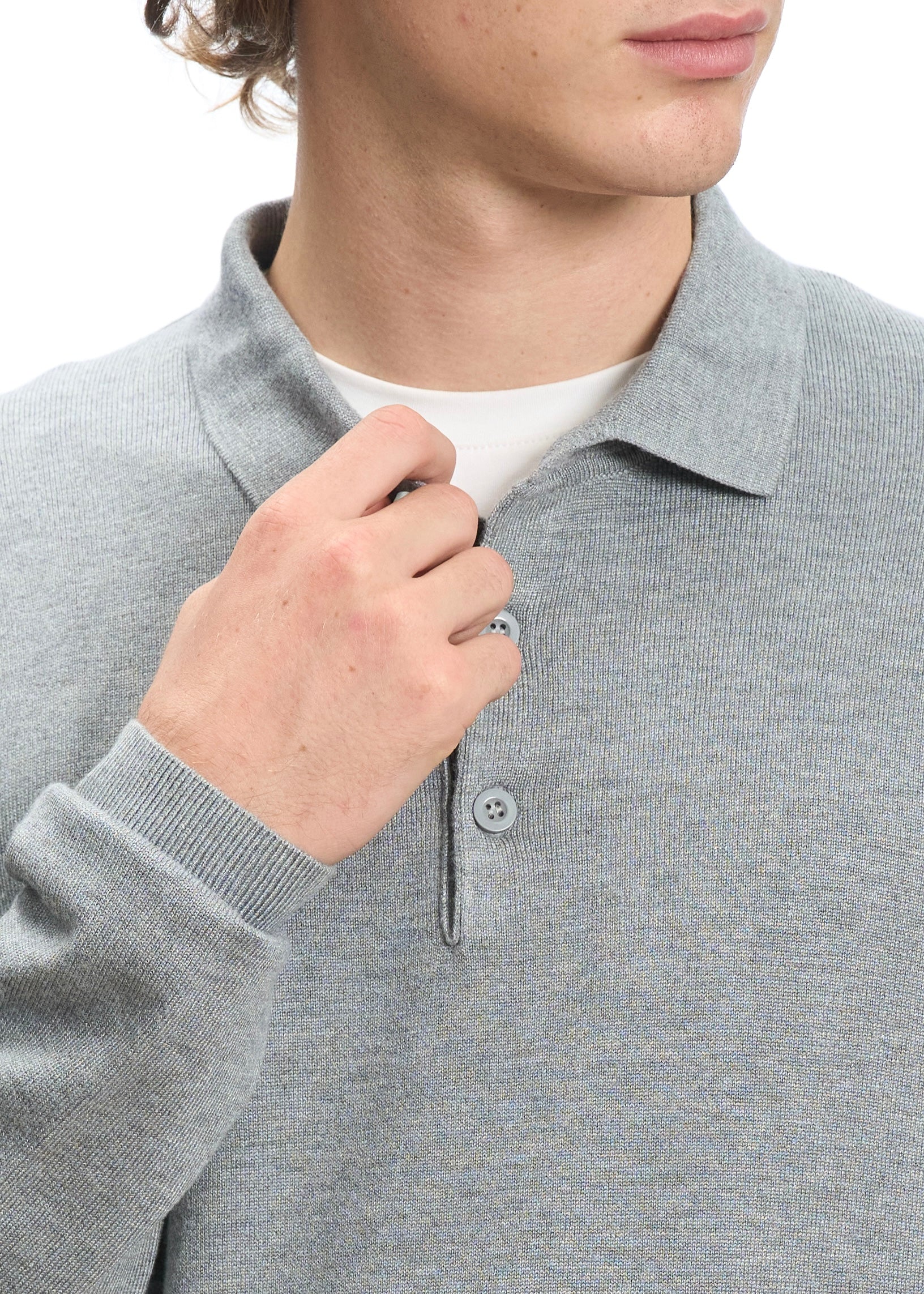 Polo in maglia Grigio