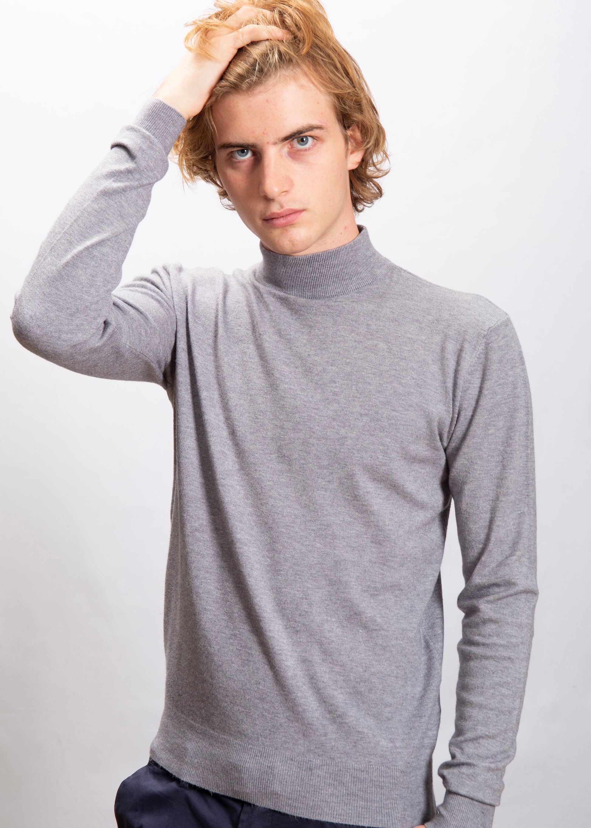 Lupetto in Viscosa Grigio