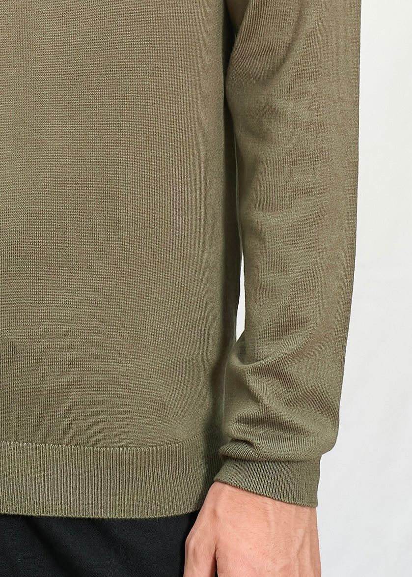 Polo in maglia Verde Militare