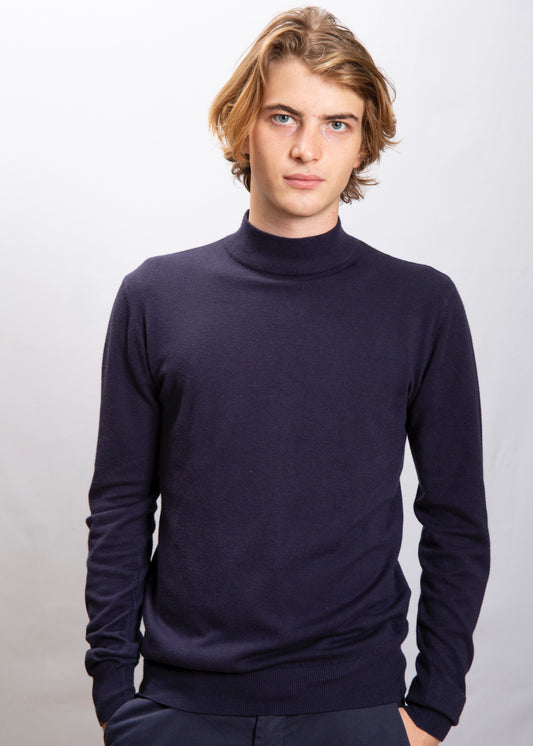 Lupetto in Viscosa Navy