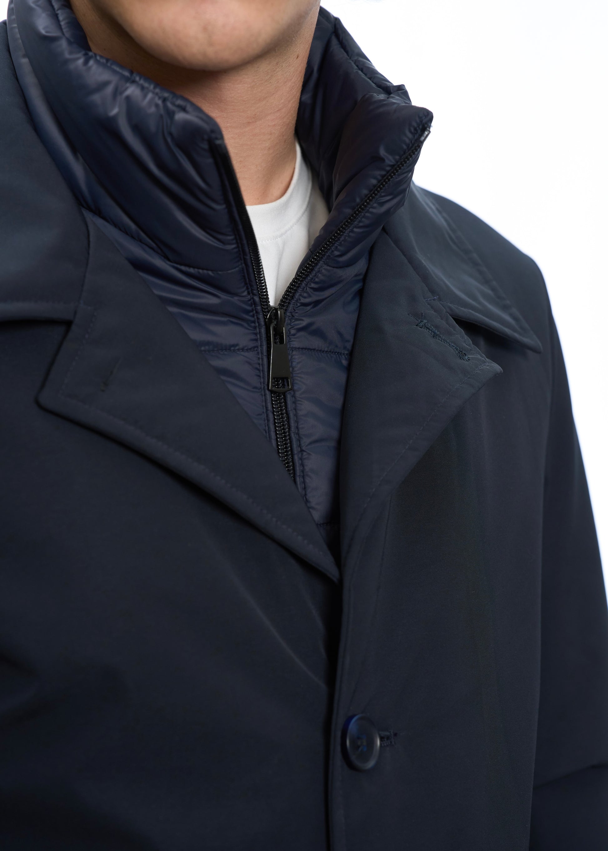 Trench imbottito Tessuto tecnico Navy