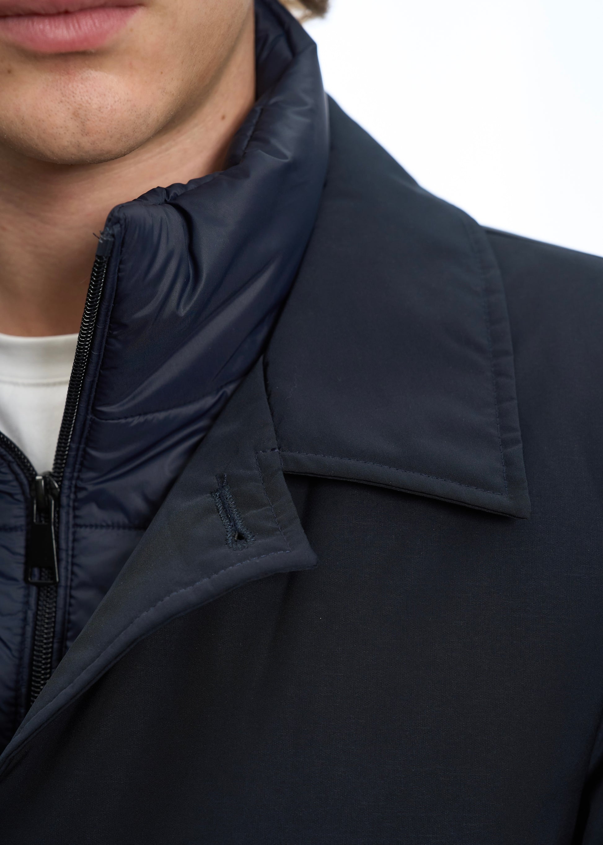 Trench imbottito Tessuto tecnico Navy